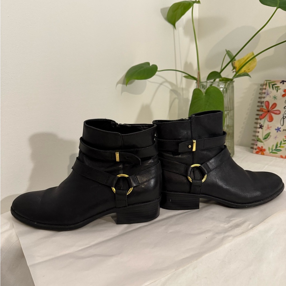 Black Leather Ankle Boots